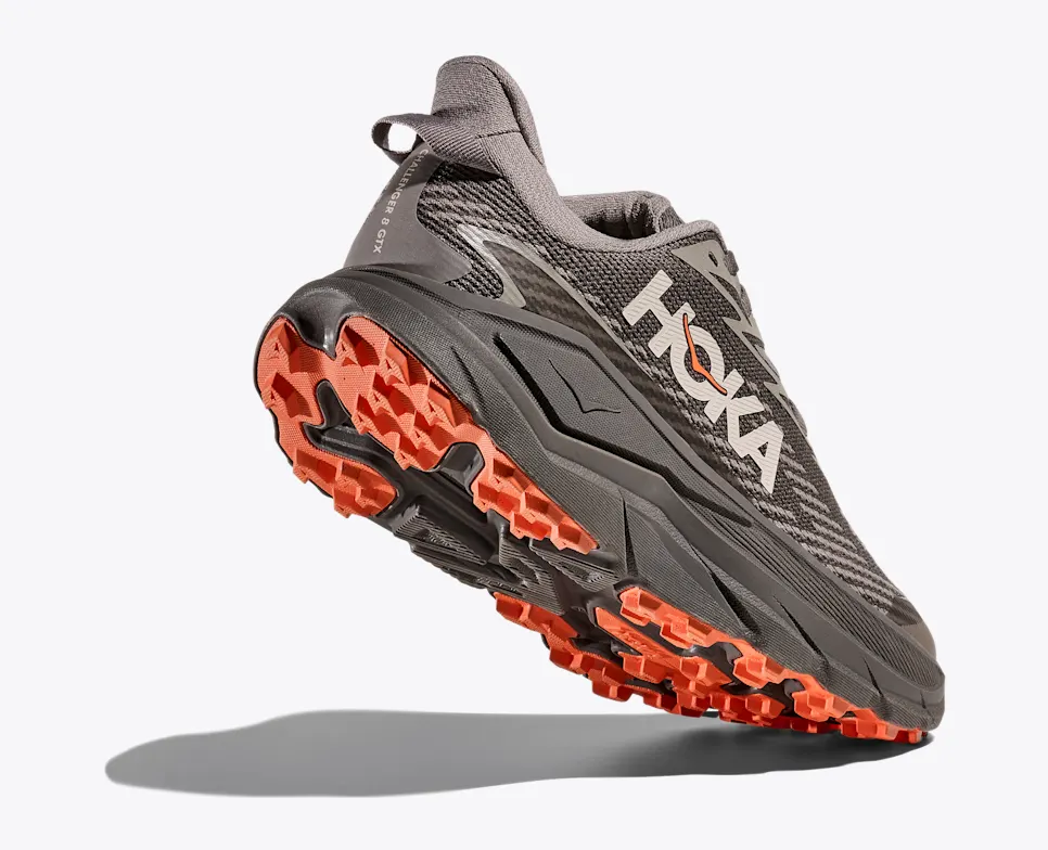 Hoka Women's Challenger 8 Gore-Tex® Trail Runners- Cement / Gravel - Image 4