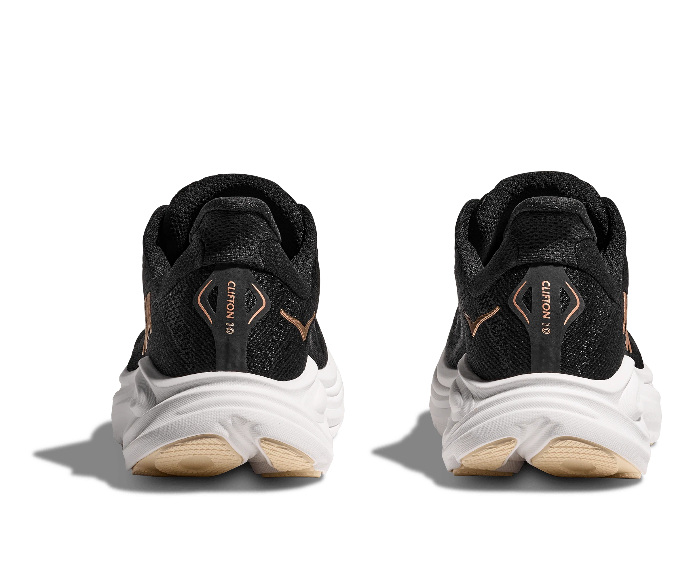 Hoka Women's Clifton 10 Running Shoes- Black/ Rose Gold - Image 5