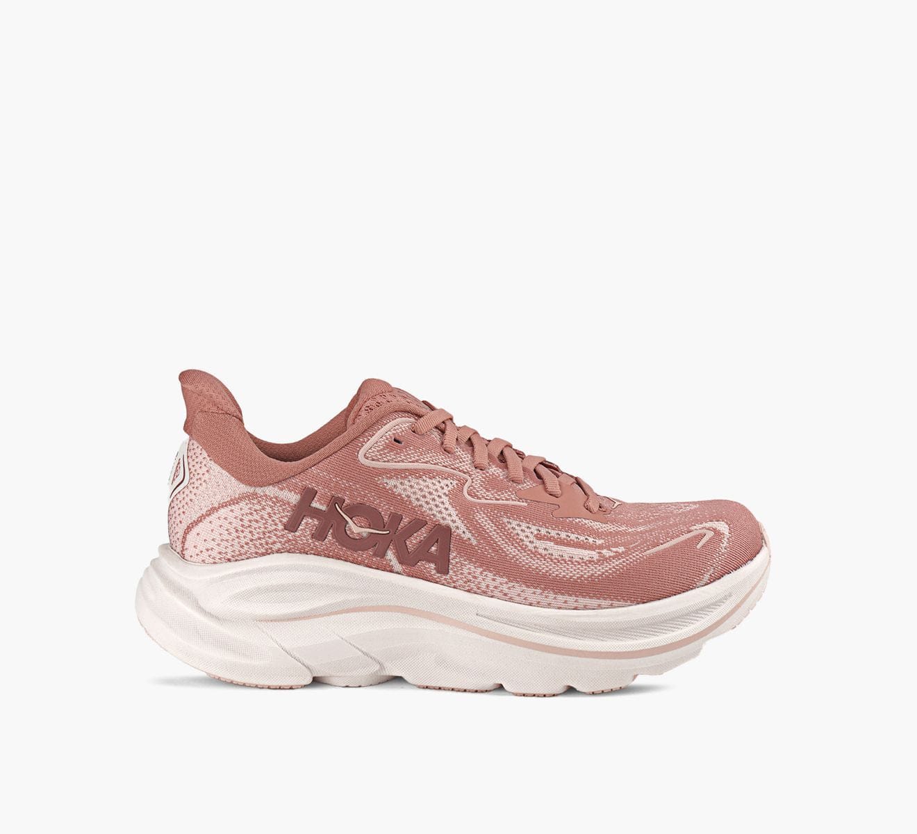 Hoka Women's Clifton 10 Running Shoes- Blush/ Rose Latte
