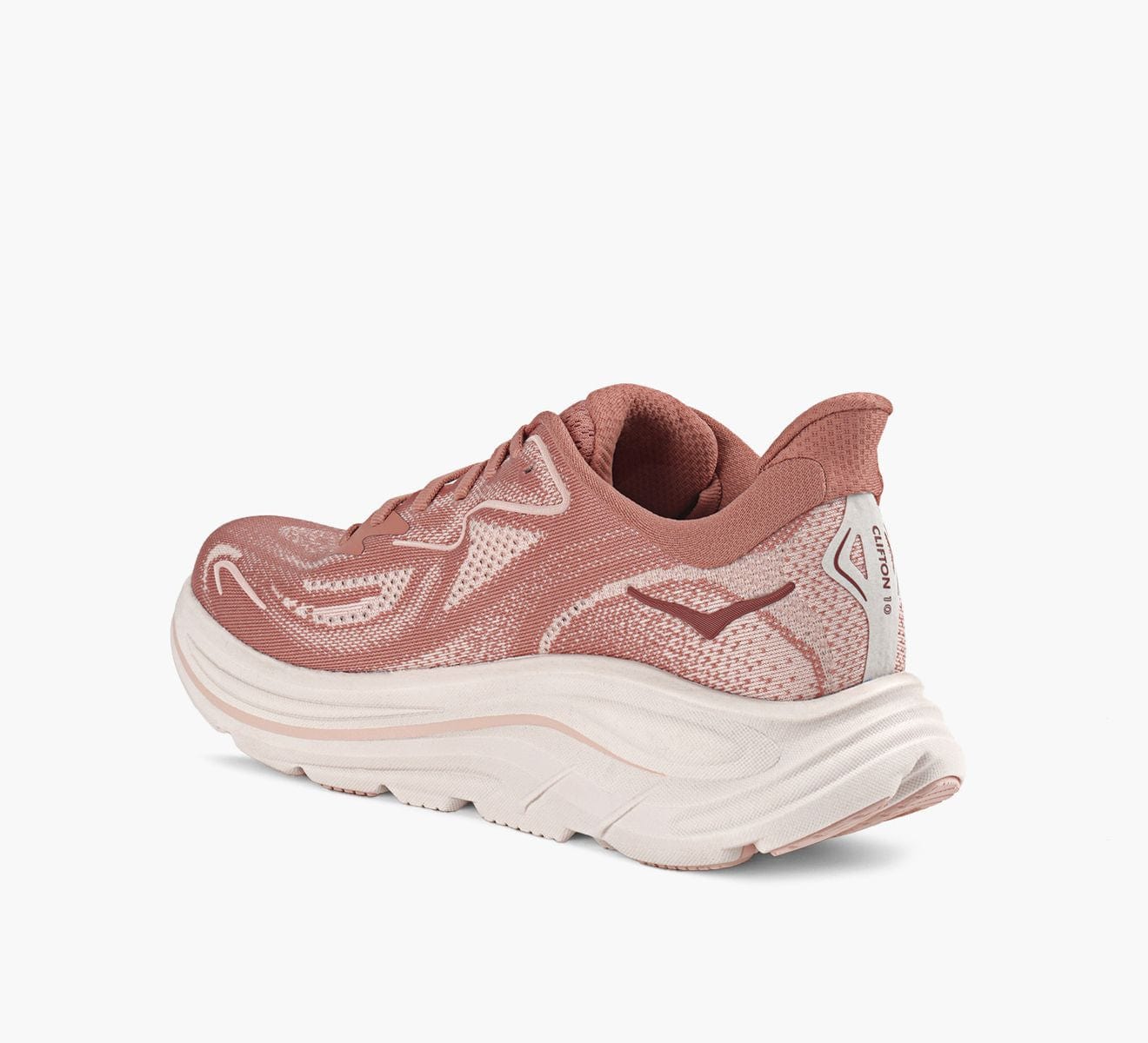 Hoka Women's Clifton 10 Running Shoes- Blush/ Rose Latte - Image 3