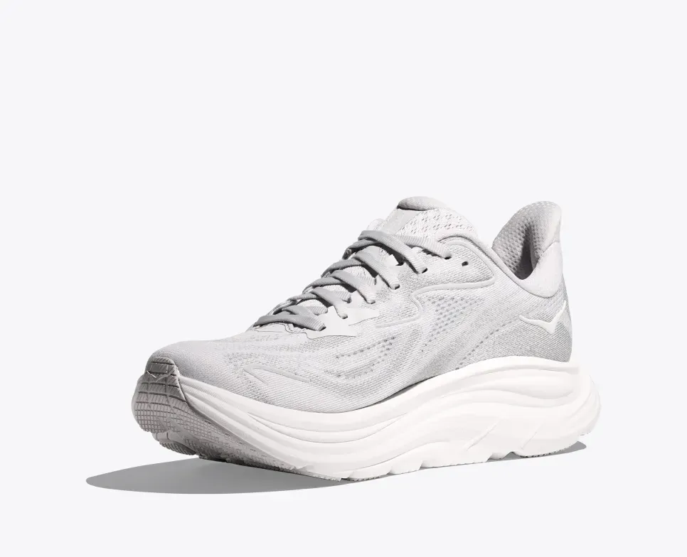 Hoka Women's Clifton 10 Running Shoes- Cosmic Grey/ Stardust - Image 3