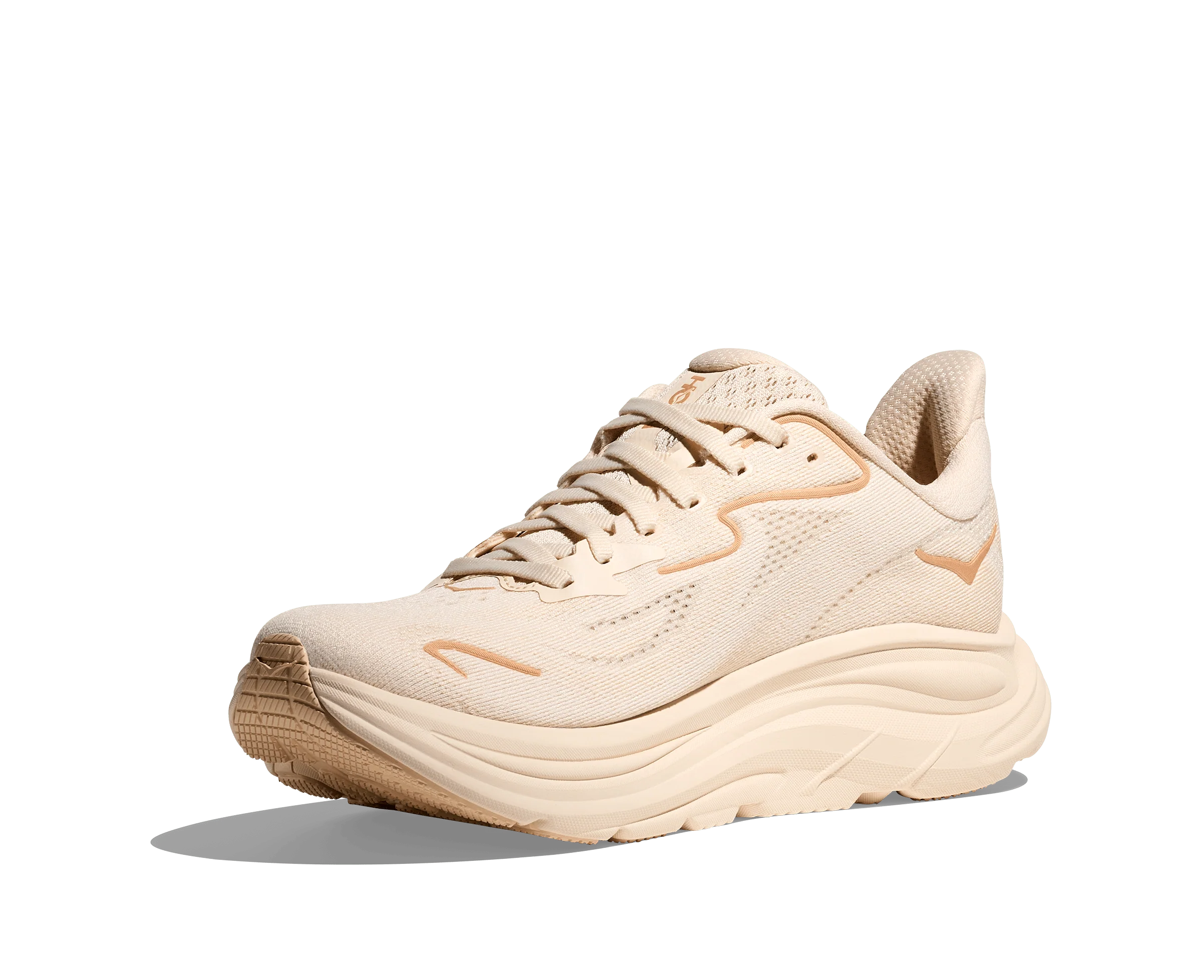 Hoka Women's Clifton 10 Running Shoes- Vanilla/ Birch - Image 3