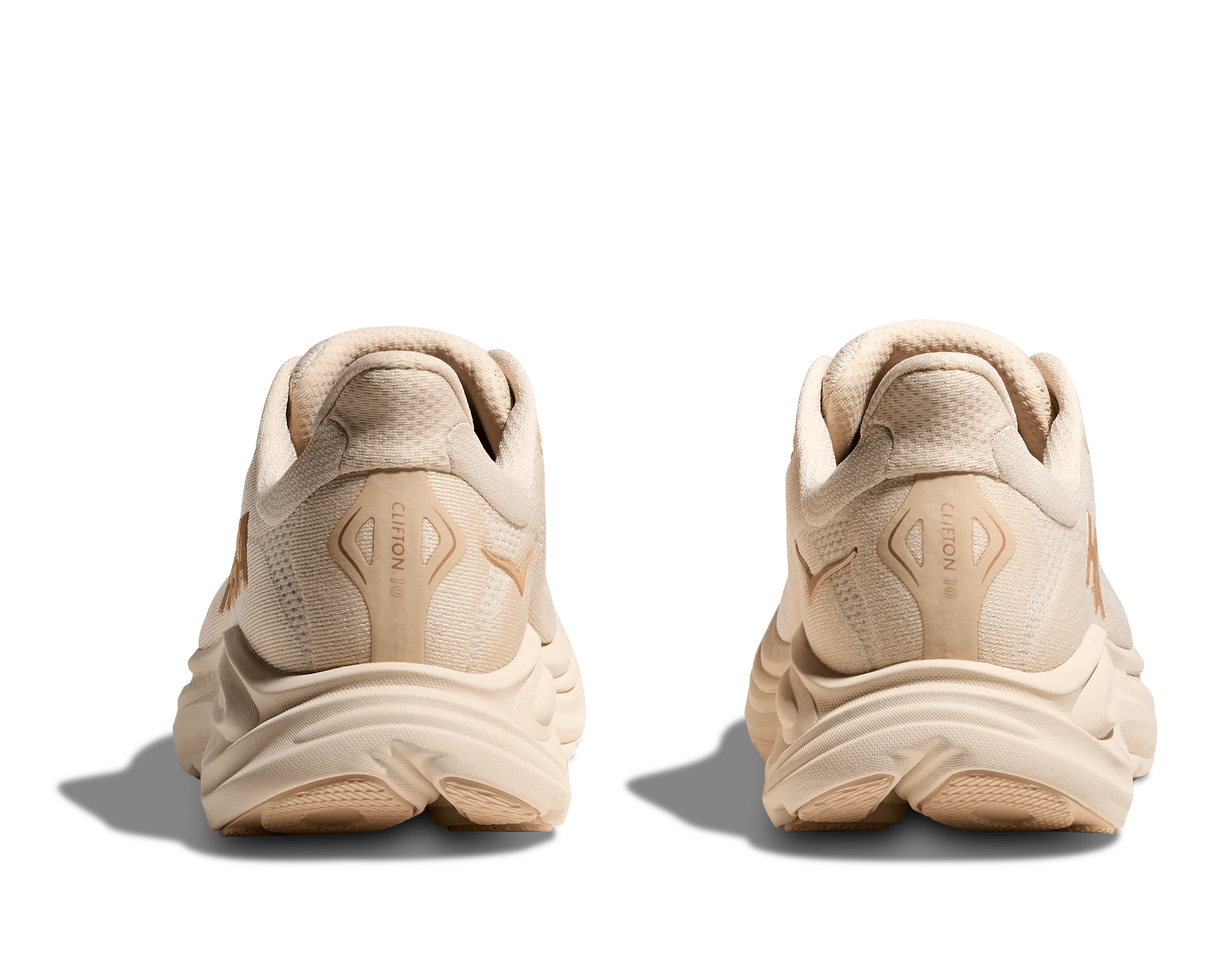 Hoka Women's Clifton 10 Running Shoes- Vanilla/ Birch - Image 5