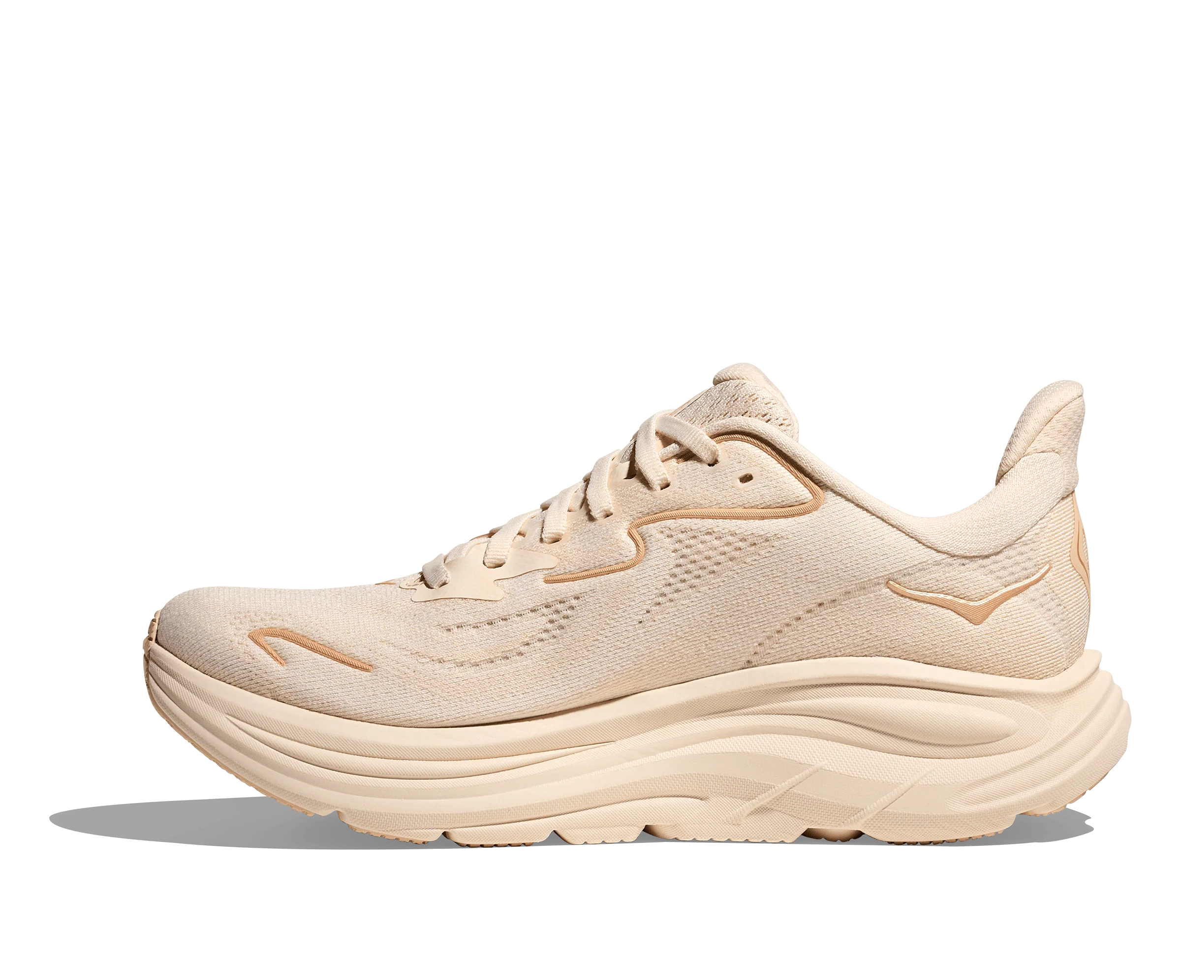 Hoka Women's Clifton 10 Running Shoes- Vanilla/ Birch - Image 8