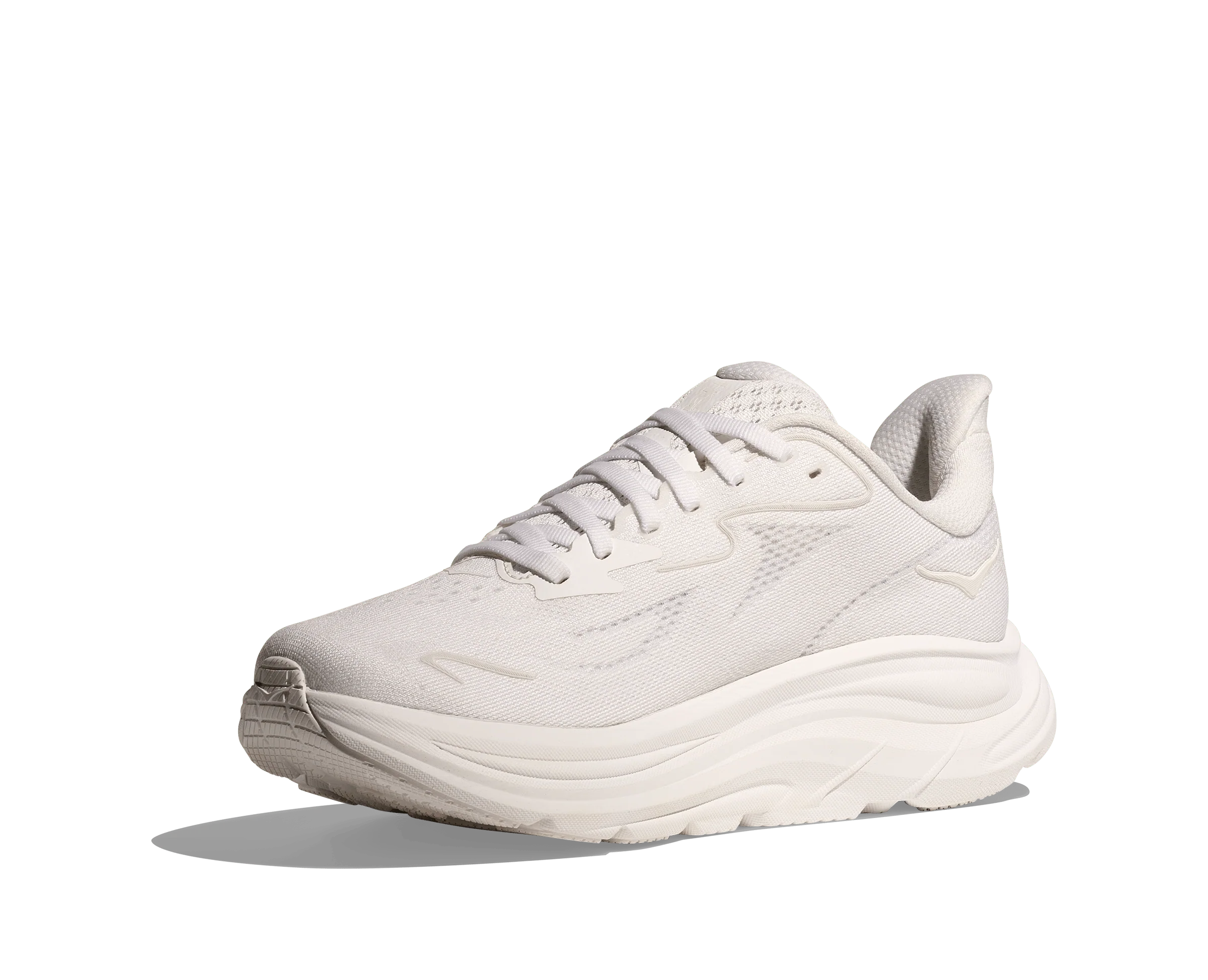 Hoka Women's Clifton 10 Running Shoes- All White - Image 3