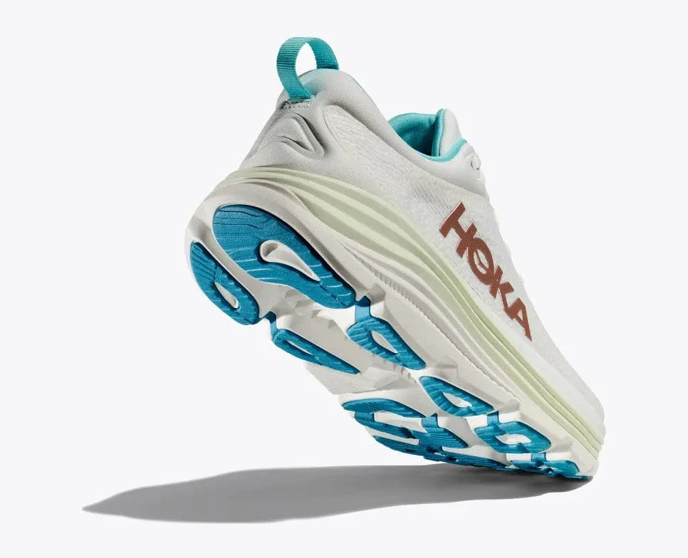 Hoka Women's Gaviota 5 Running Shoes- Frost/ Rose Gold - Image 4