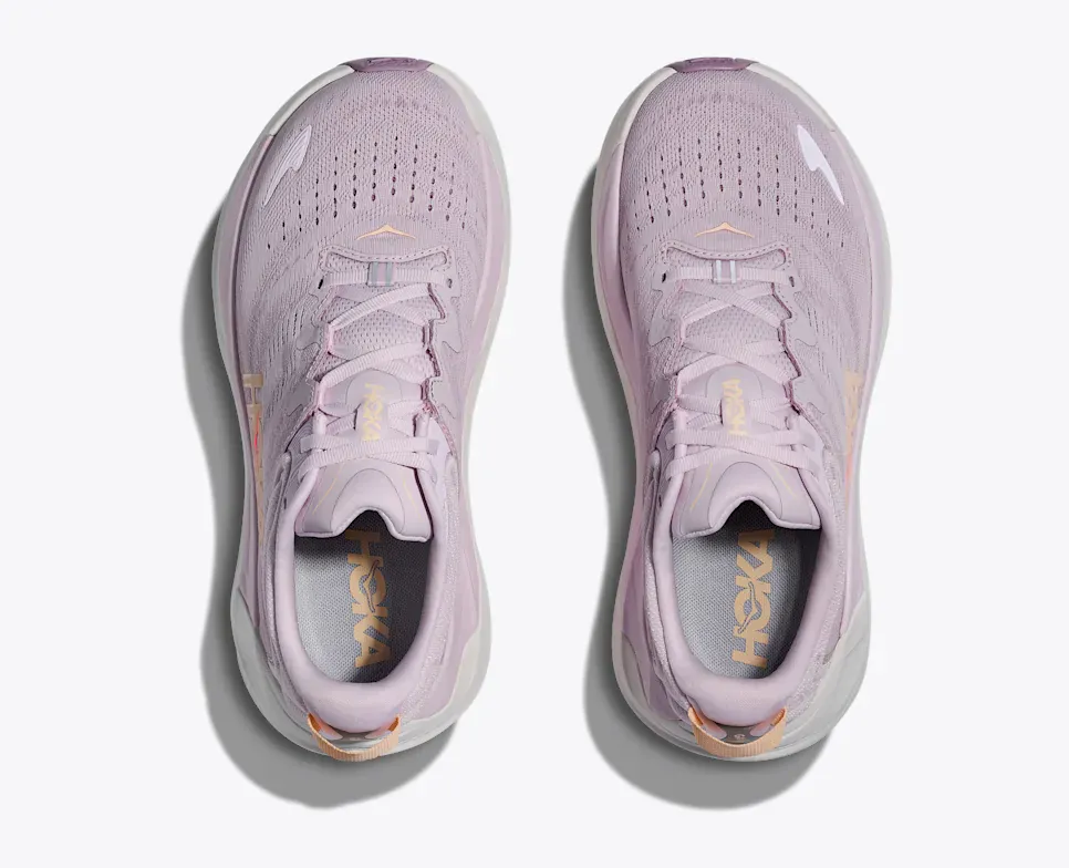 Hoka Women's Gaviota 6 Running Shoes- Lilac Cream/ Fragrant Lilac - Image 2