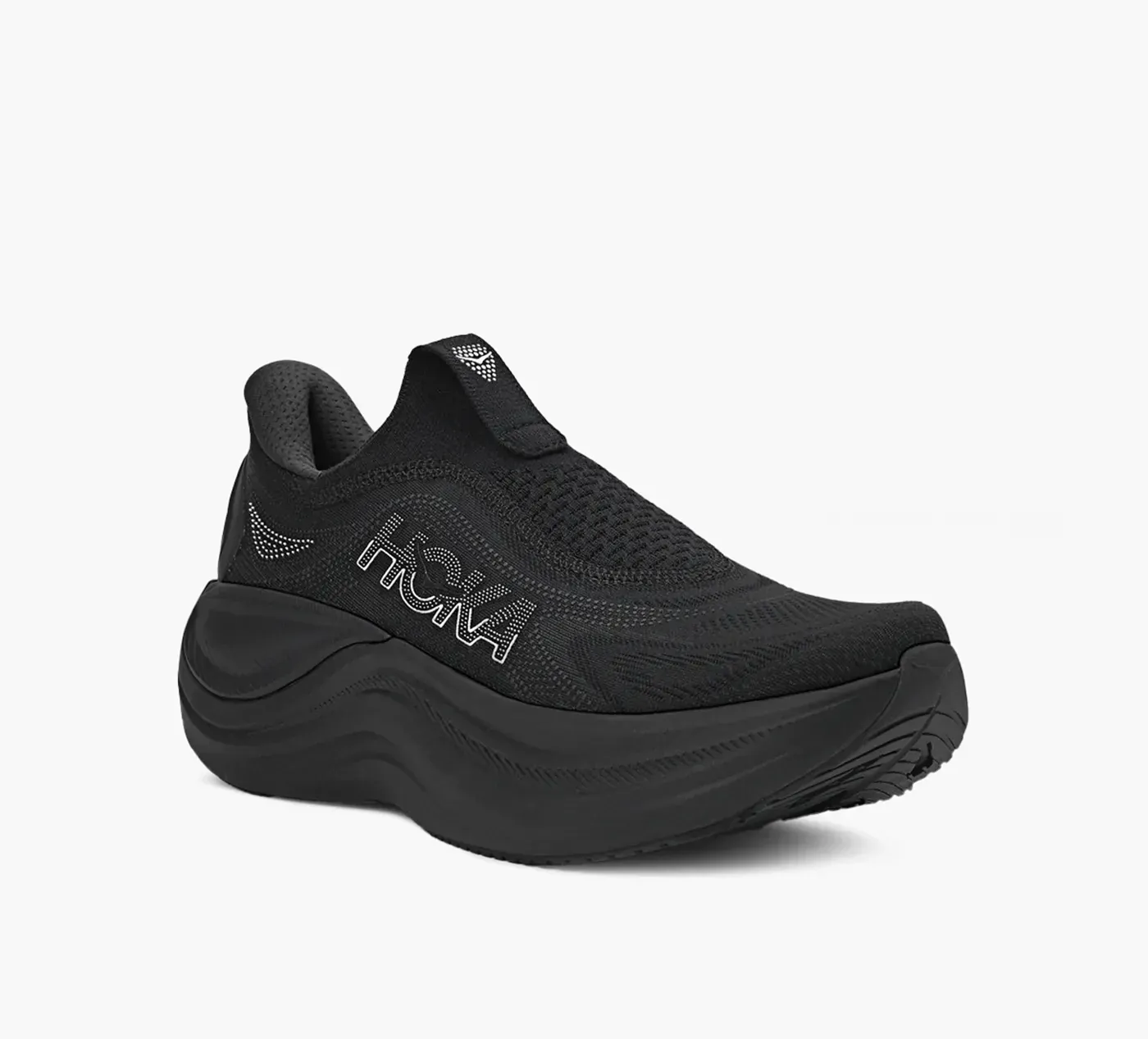 Hoka Women's Skyward Laceless Slip-on Walking Shoes- Black/ Black - Image 2