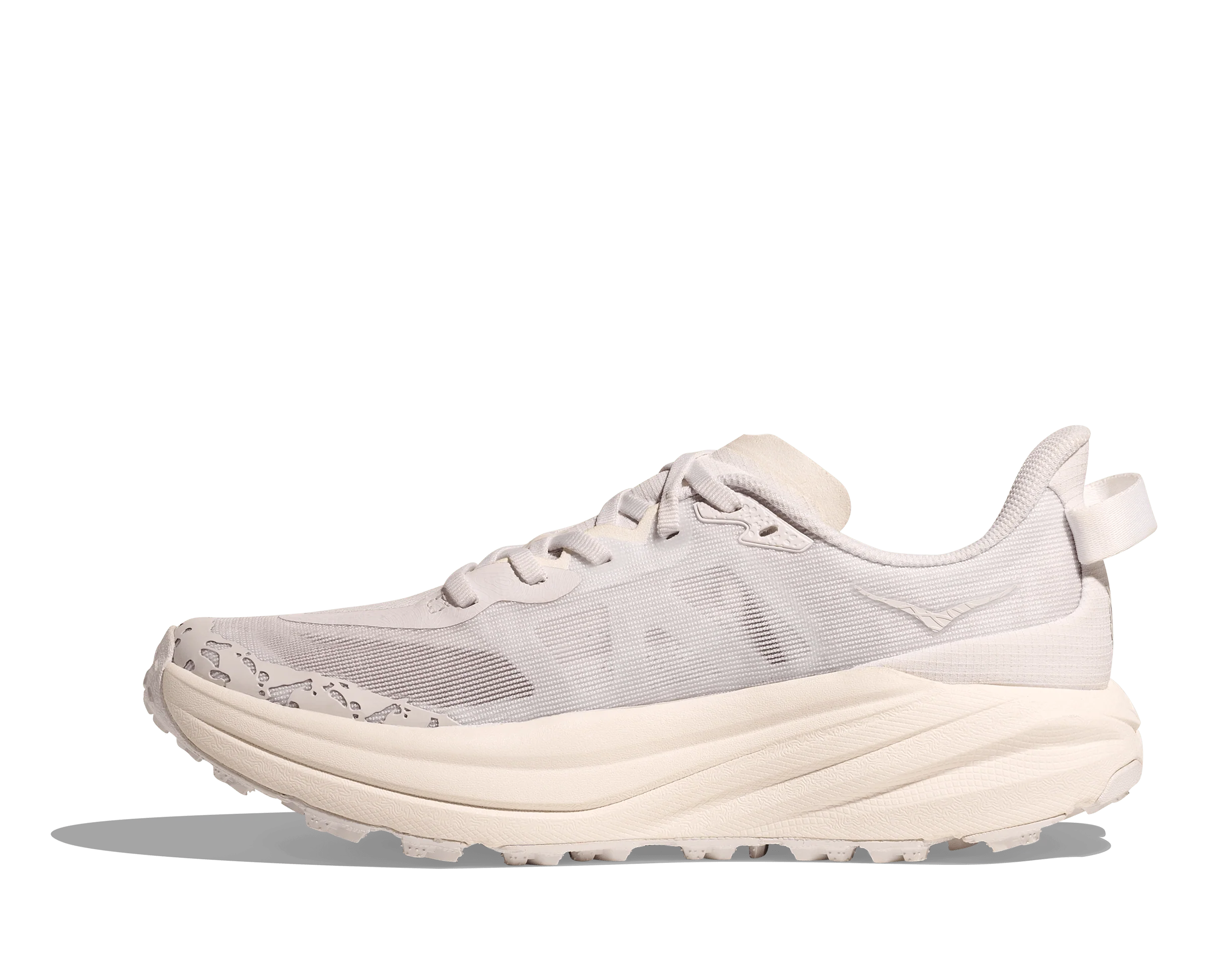 Hoka Women's Speedgoat 6 Trail Runners- White/ Frost - Image 2
