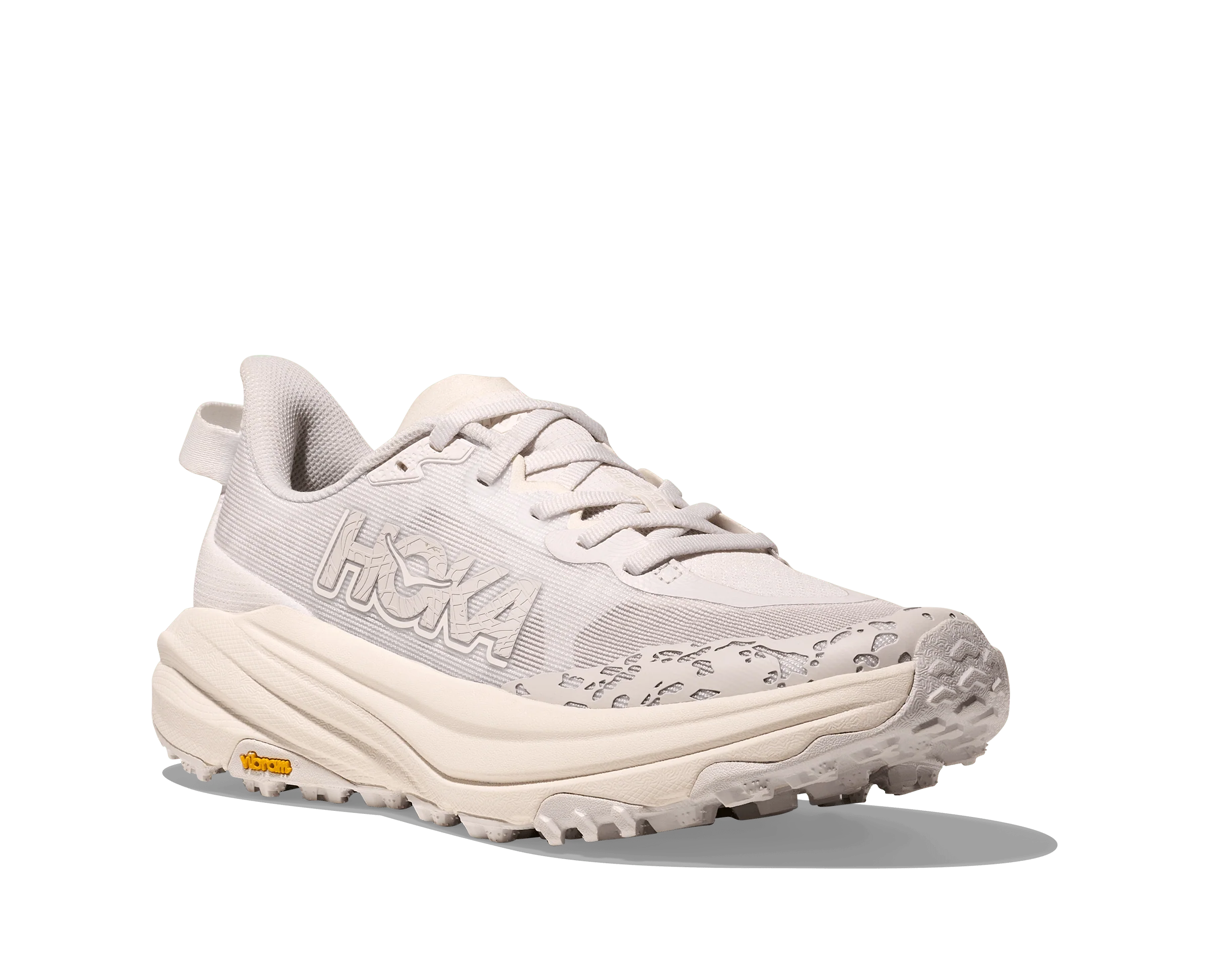 Hoka Women's Speedgoat 6 Trail Runners- White/ Frost - Image 4
