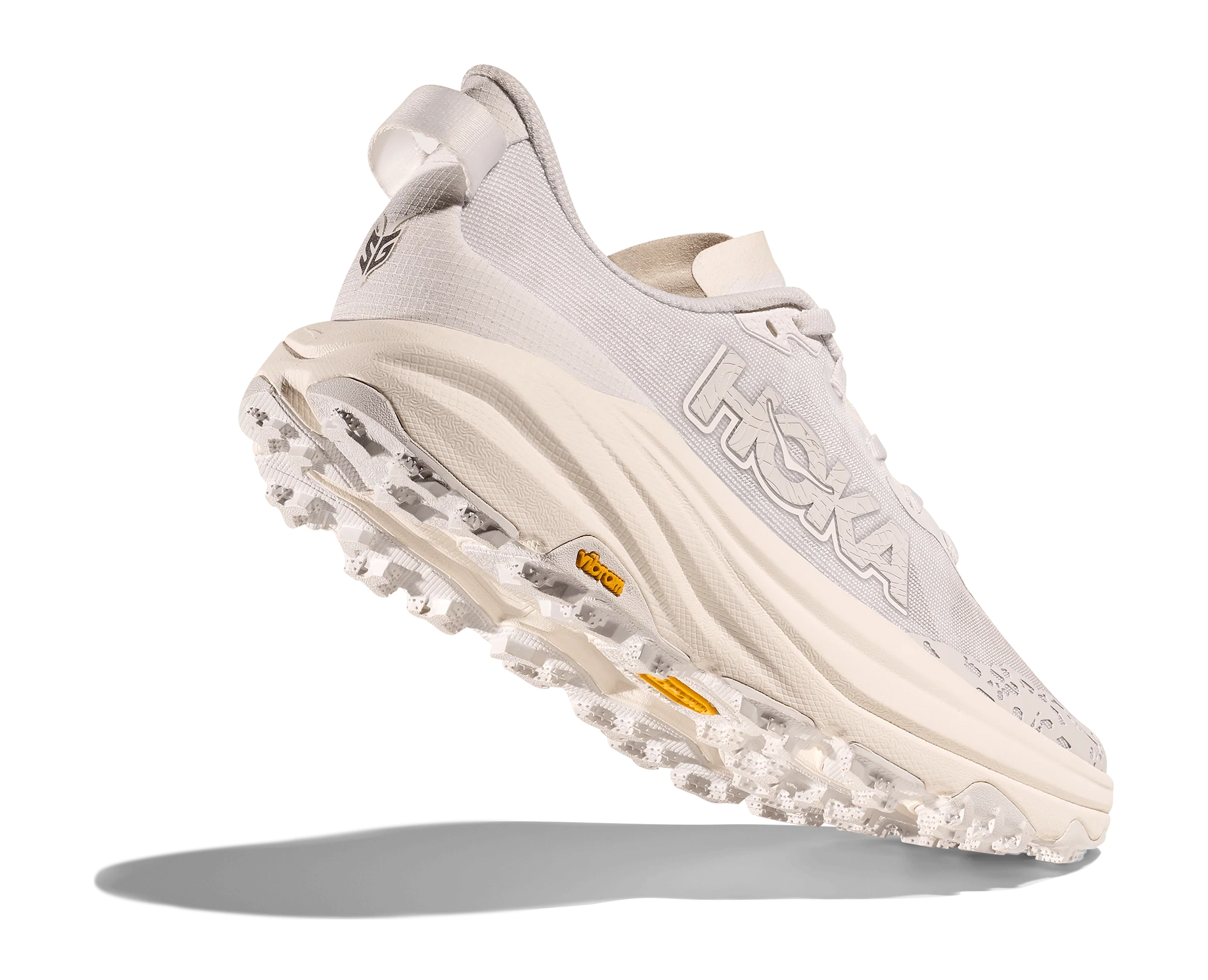 Hoka Women's Speedgoat 6 Trail Runners- White/ Frost - Image 6