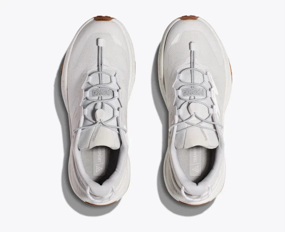 Hoka Women's Transport Walking Shoes- White/ White - Image 4