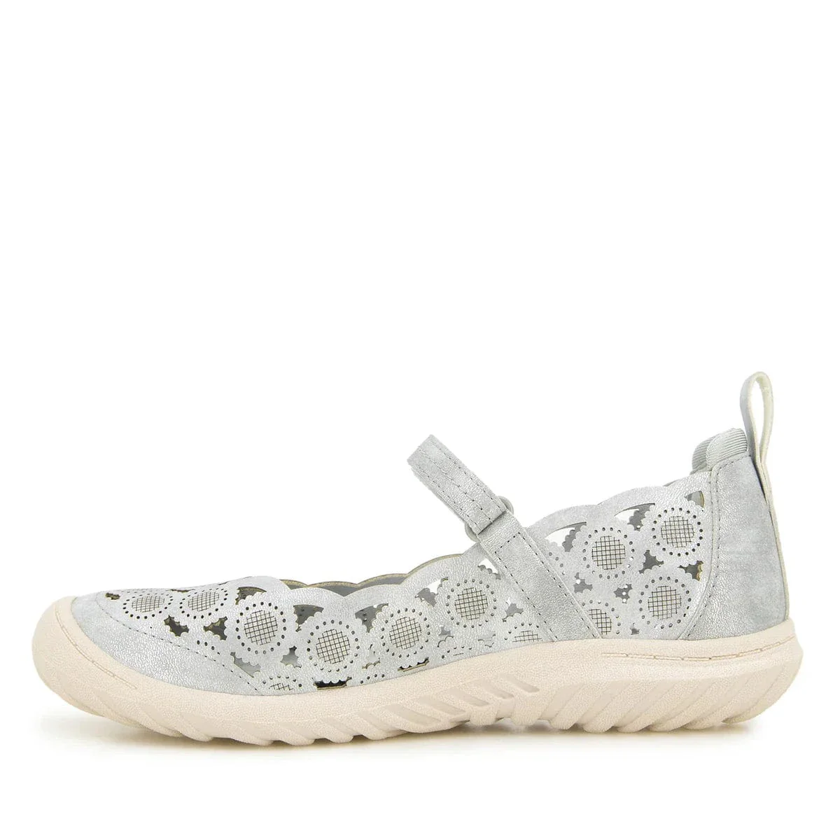 JBU Women's Anne Mary Janes- Silver - Image 5