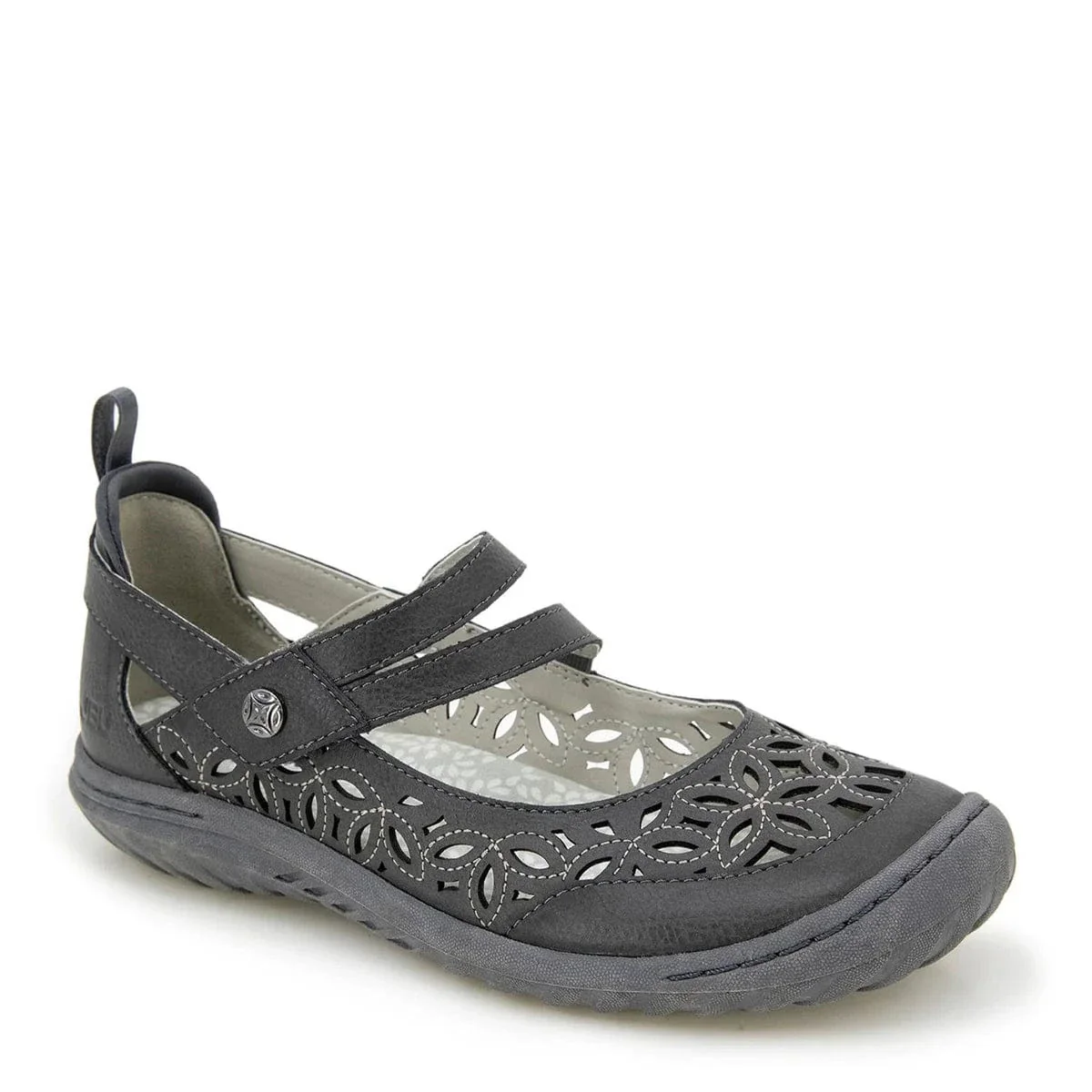 JBU Women's Bellerose Encore Mary Janes- Charcoal