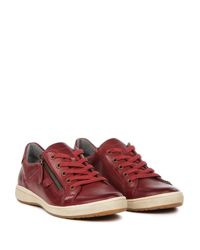 Josef Seibel Women's Caren 12 Lace & Zip Sneakers- Bordo - Image 2