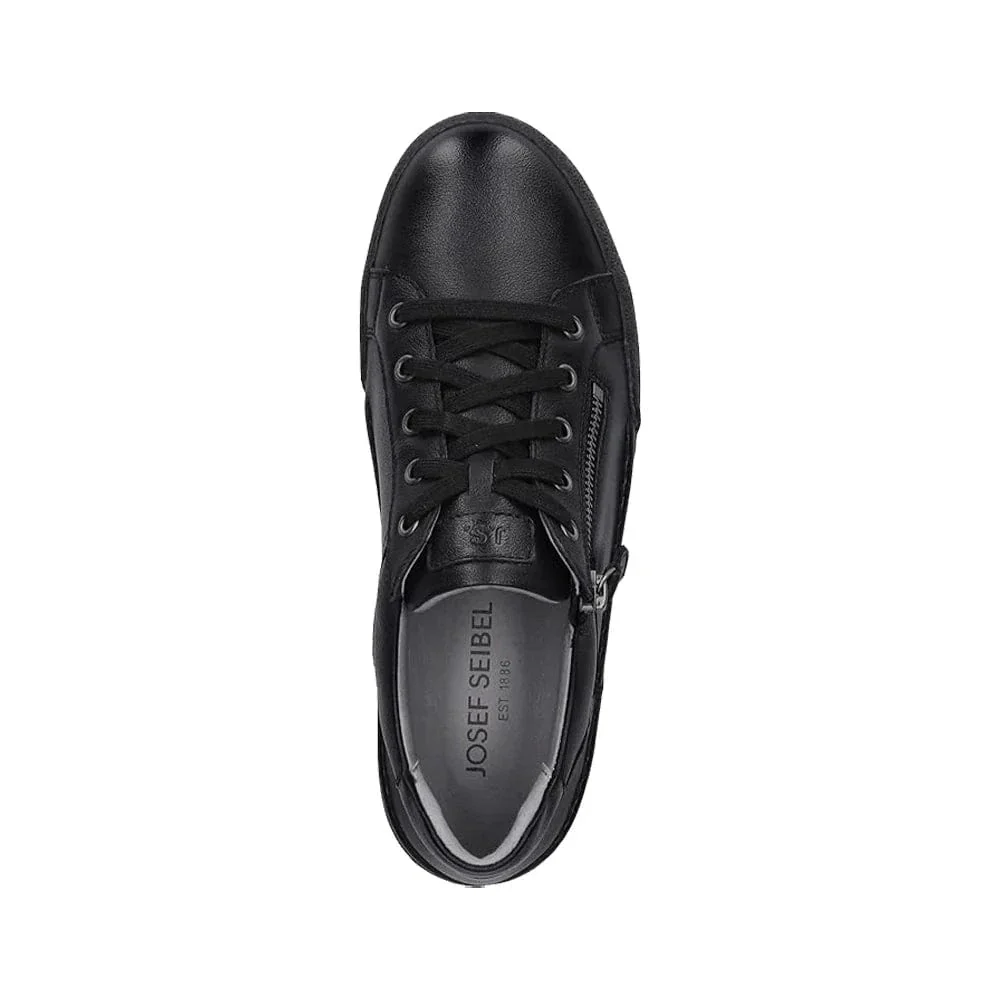 Josef Seibel Women's Claire 13 Lace & Zip Sneakers- All Black - Image 4