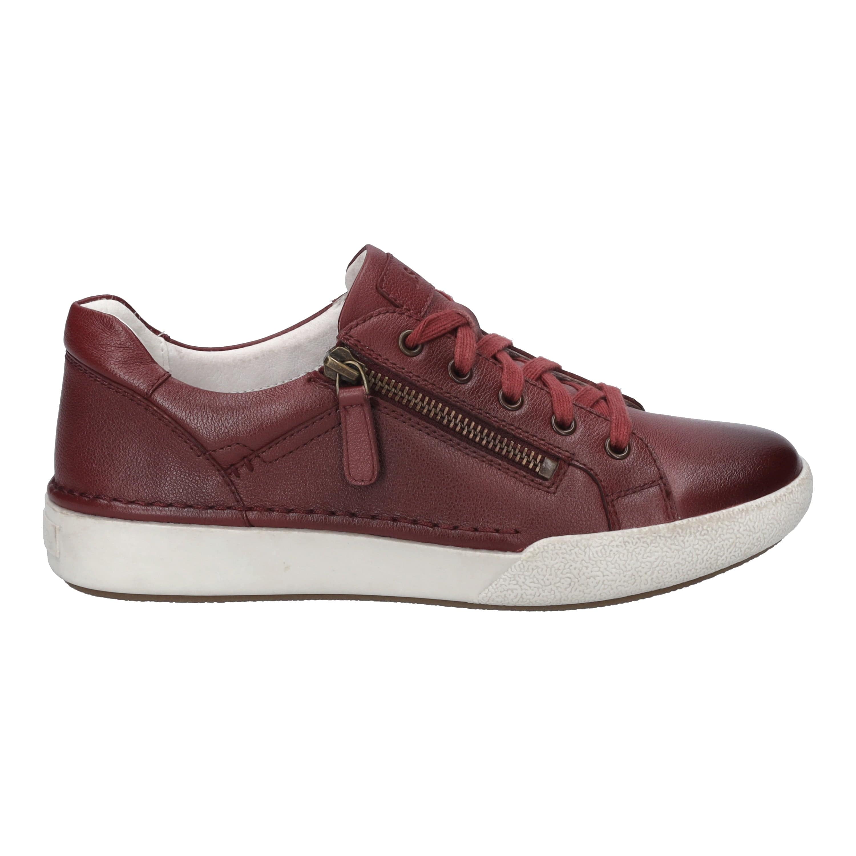 Josef Seibel Women's Claire 13 Lace & Zip Sneakers- Bordeaux