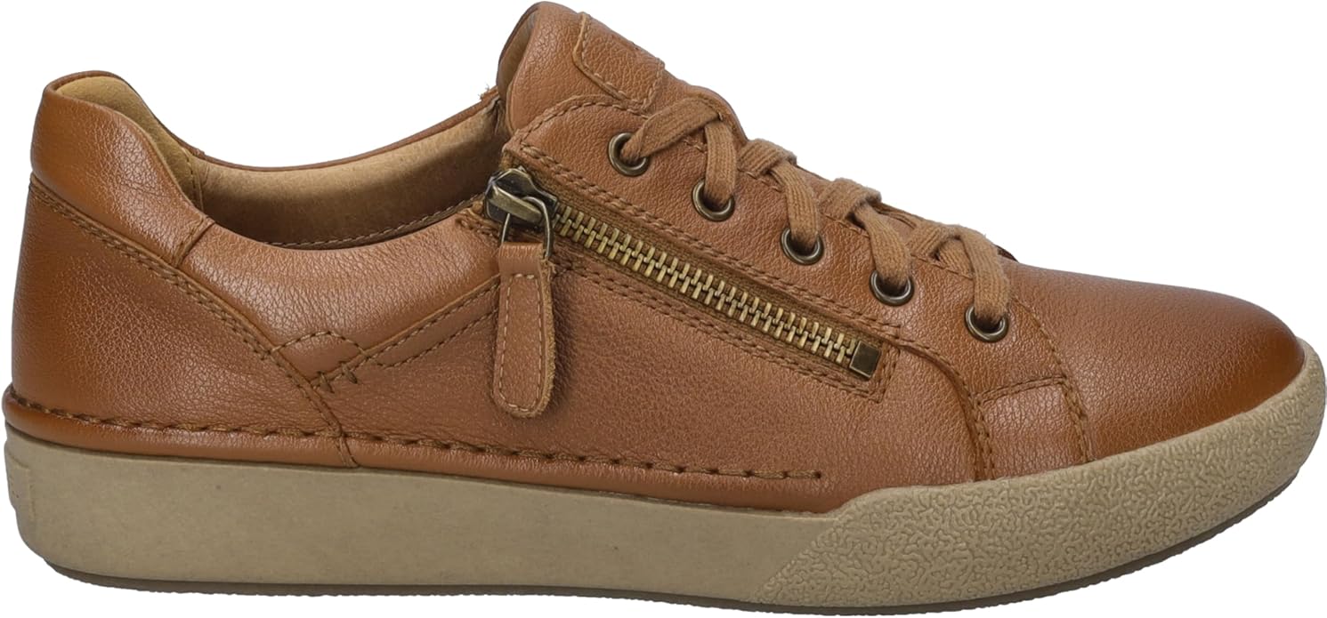 Josef Seibel Women's Claire 13 Lace & Zip Sneakers- Camel