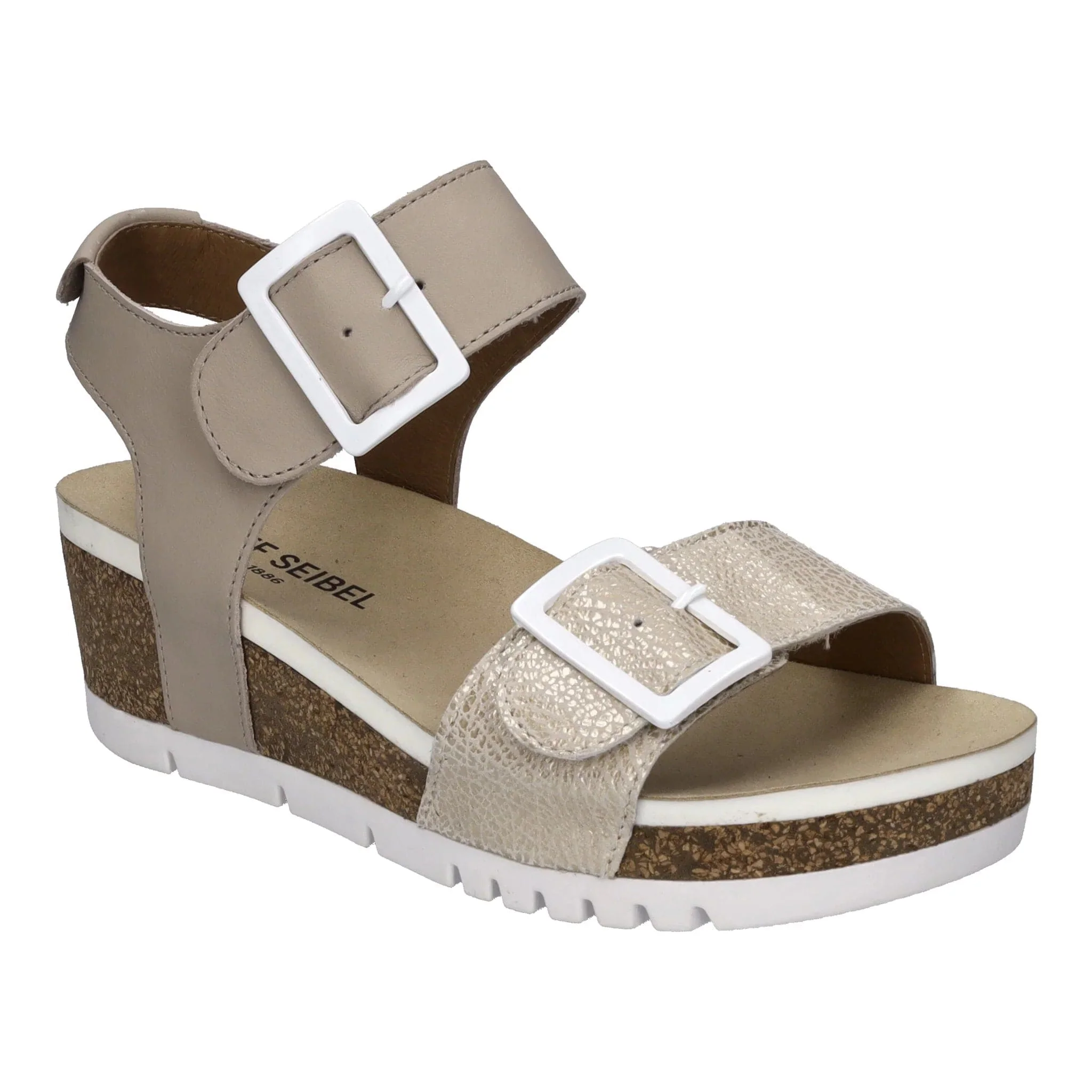 Josef Seibel Women's Quinn 02 Sandals- Off White Multi - Image 2