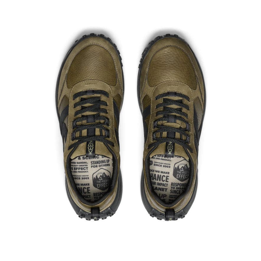 Keen Men's KS86 Leather Shoes- Dark Olive - Image 4