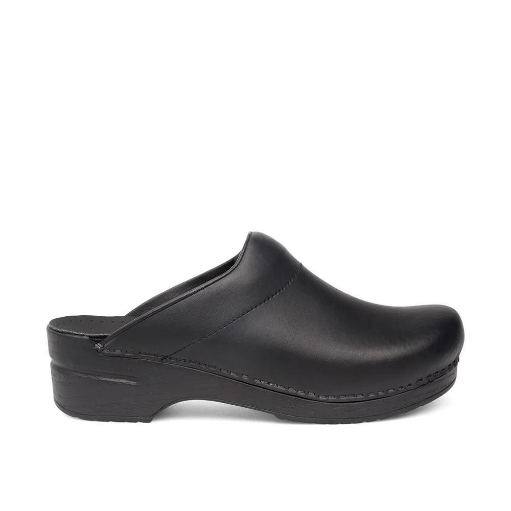 Dansko Men's Karl Box Open Back Clogs- Black