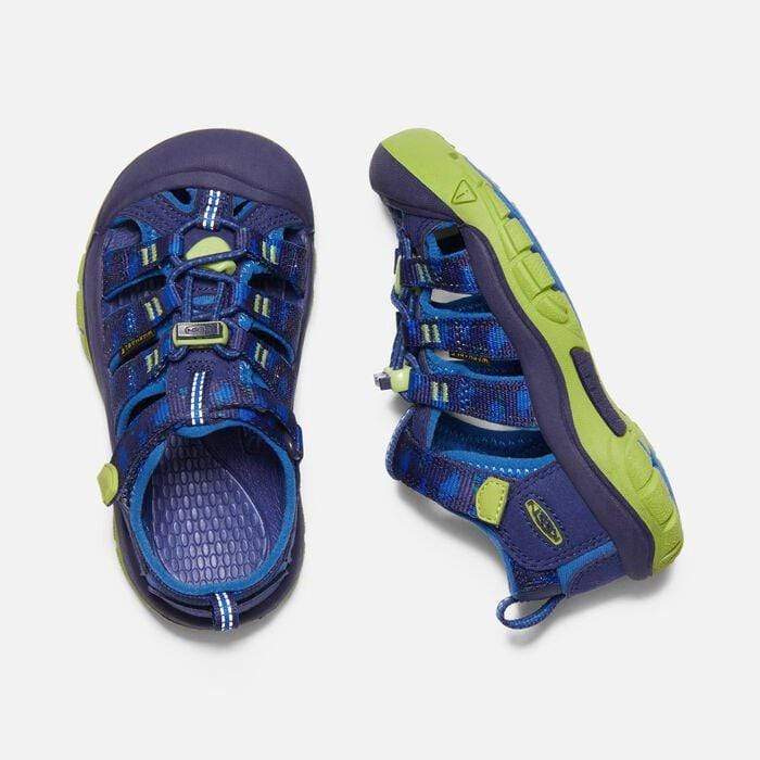 Keen Kids Newport H2 Sandals- Blue Depths/ Chartreuse - Image 2