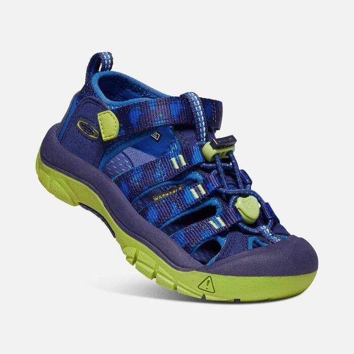 Keen Kids Newport H2 Sandals- Blue Depths/ Chartreuse - Image 4