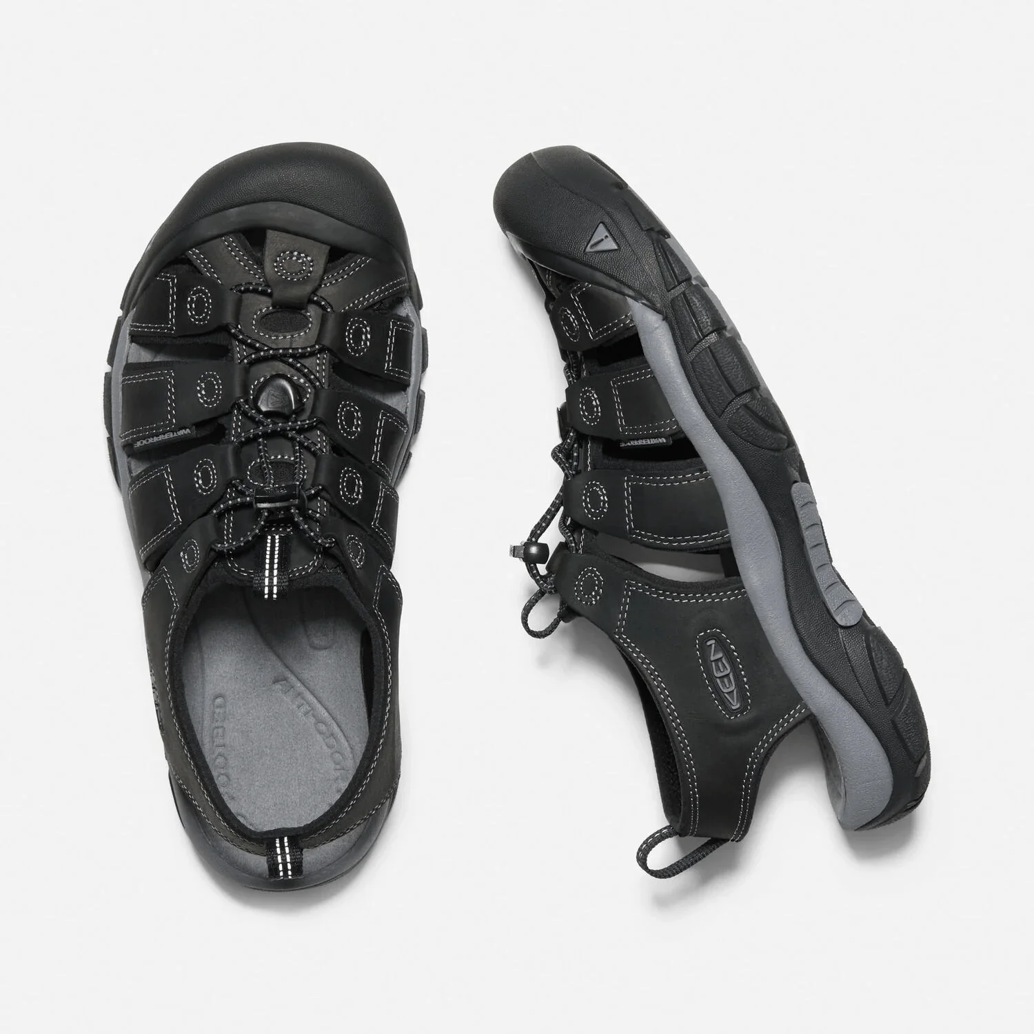 Keen Men's Newport Sandals- Black/ Steel Grey - Image 2