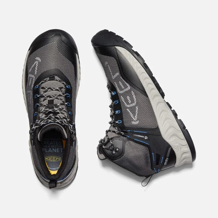 Keen Men's Nxis Evo Mid Waterproof Boots- Black/ Bright Cobalt - Image 2