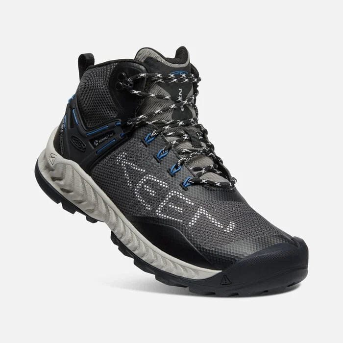 Keen Men's Nxis Evo Mid Waterproof Boots- Black/ Bright Cobalt - Image 3