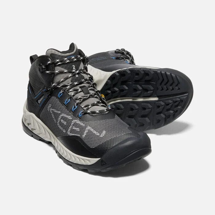 Keen Men's Nxis Evo Mid Waterproof Boots- Black/ Bright Cobalt - Image 4