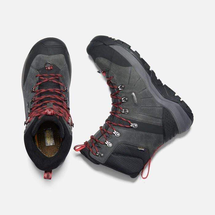 Keen Men's Revel IV High Polar Waterproof Hiking Boots- Magnet/ Red Carpet - Image 2