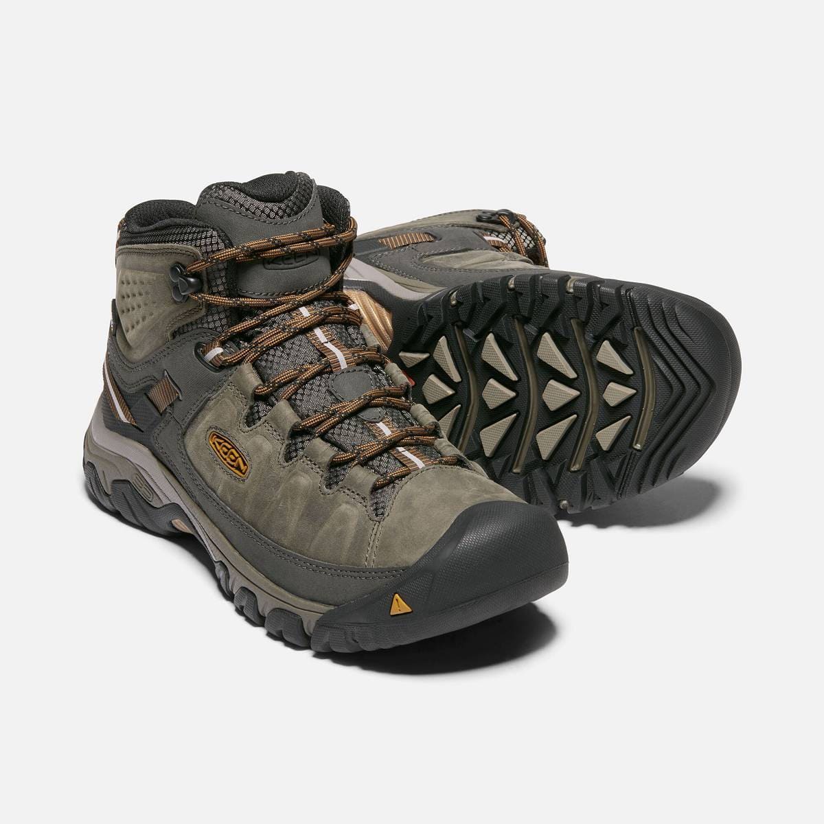Keen Men's Targhee III Mid Waterproof Hiking Boots- Black Olive/ Brown - Image 5