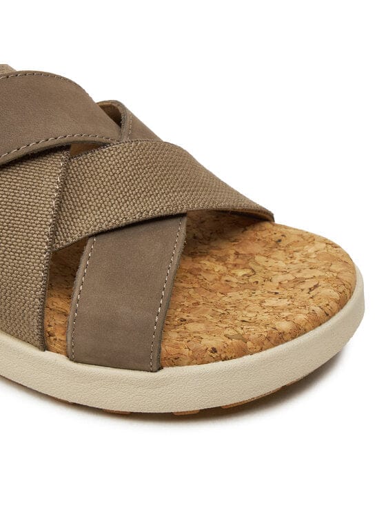 Keen Women's Elle Mixed Slide Sandals- Brindle/ Birch - Image 3