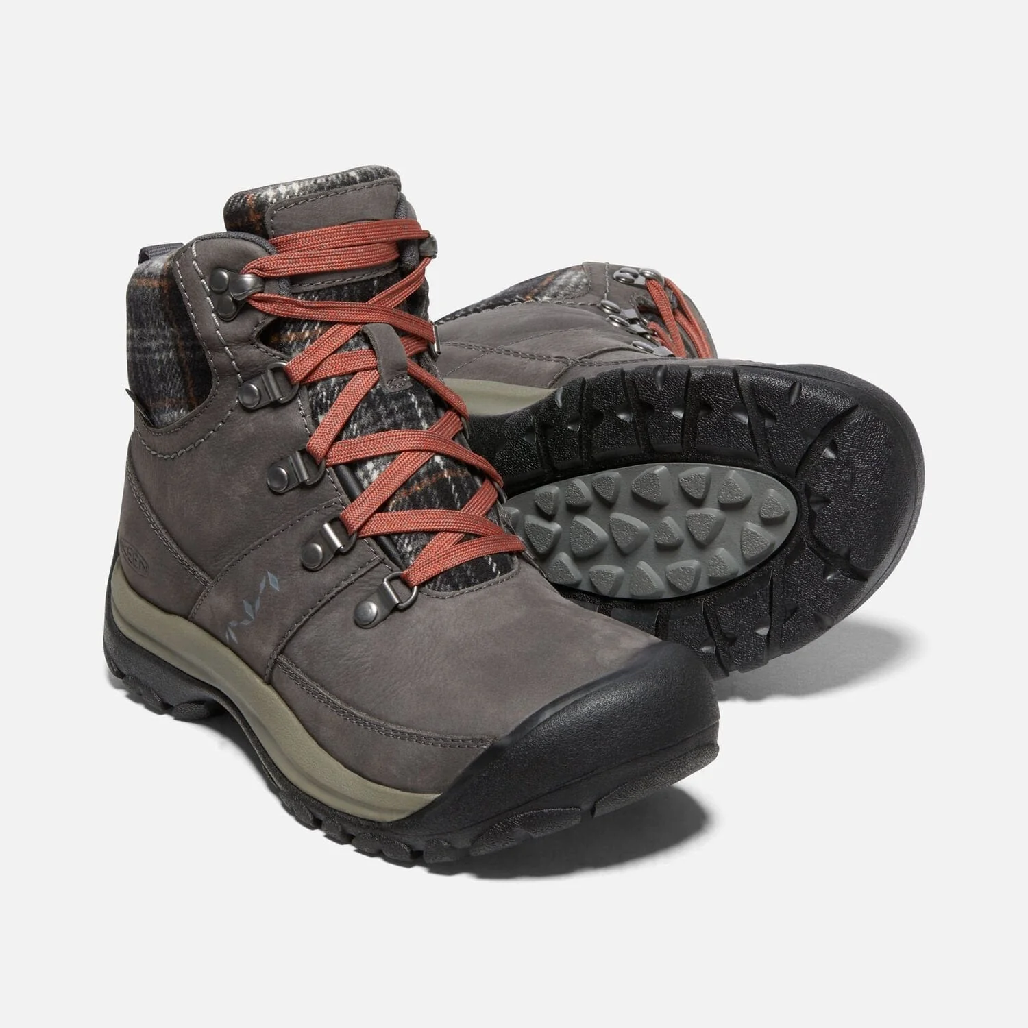 Keen Women's Kaci III Winter Mid Waterproof Boots- Magnet/ Black Plaid - Image 2