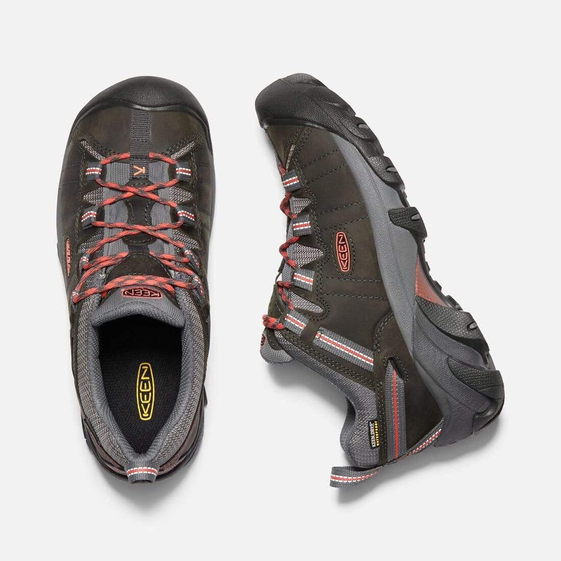 Keen Women's Targhee II Waterproof Shoes- Magnet/ Coral - Image 3