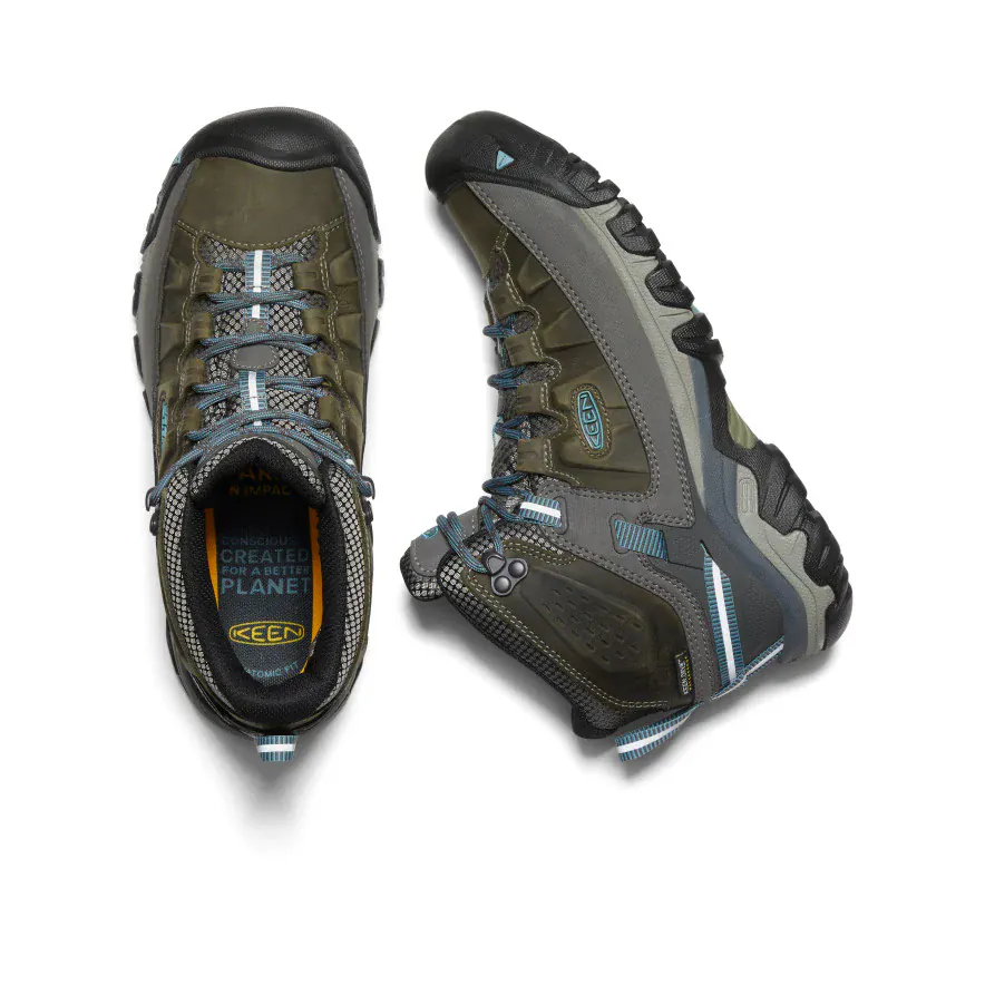 Keen Women's Targhee III Mid Waterproof Boots- Magnet/ Atlantic Blue - Image 2