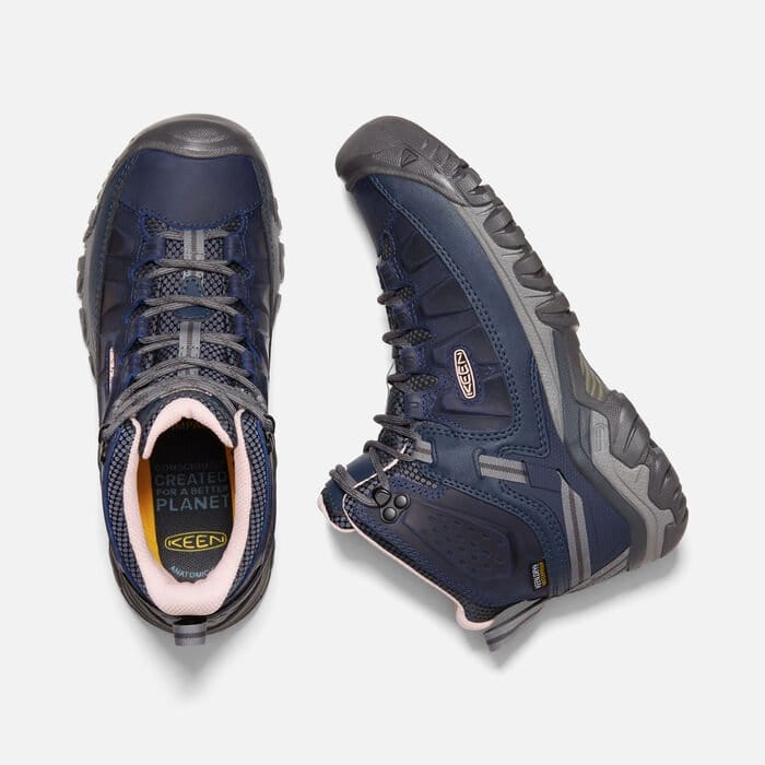 Keen Women's Targhee III Mid Waterproof Boots- Vintage Indigo/ Peachy Keen - Image 3