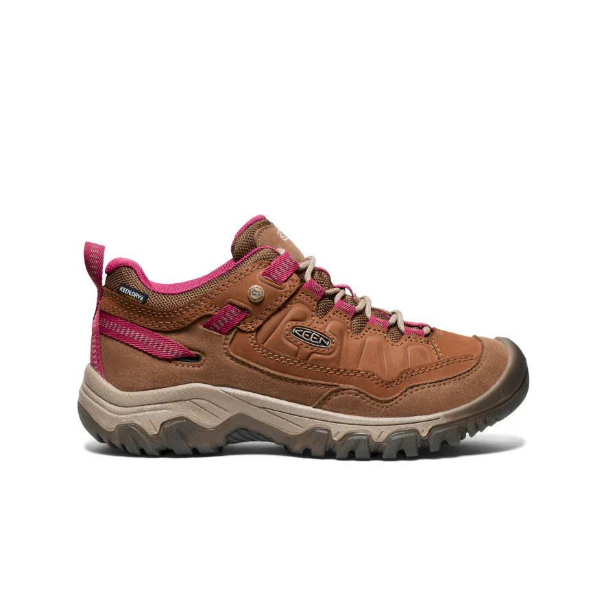Keen Women's Targhee IV Waterproof Hiking Shoes- Bison/ Beaujolis