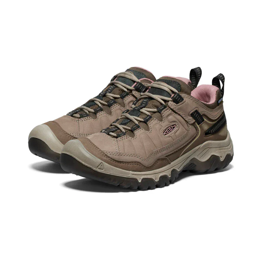 Keen Women's Targhee IV Waterproof Hiking Shoes- Brindle/ Nostalgia Rose - Image 3
