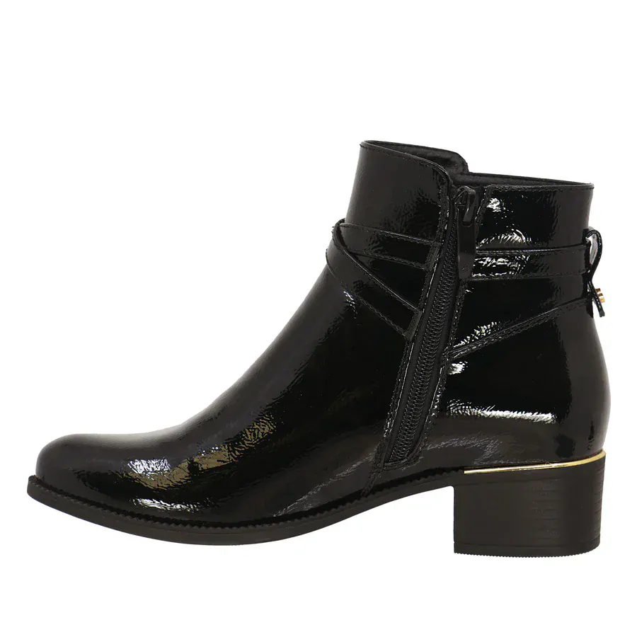 Lady Comfort Women's Becka 02 Low Boots- Black Patent - Image 3