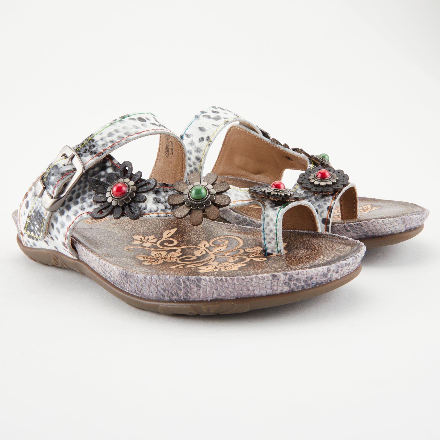 L'Artiste Women's Kindness Sandals- Grey Multi - Image 2