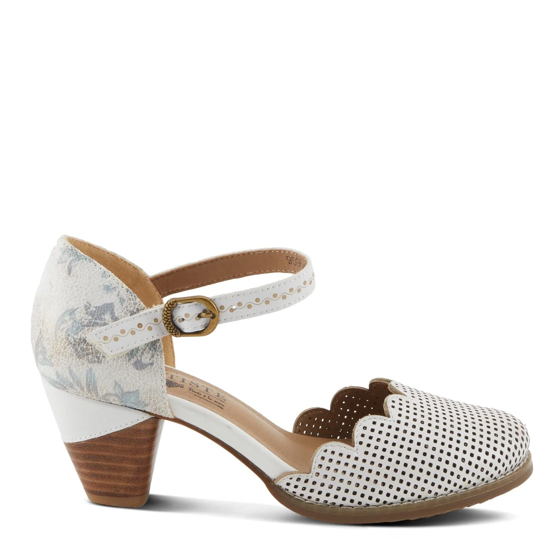 L'Artiste Women's Parchelle Mary Jane Heels- White Multi - Image 5
