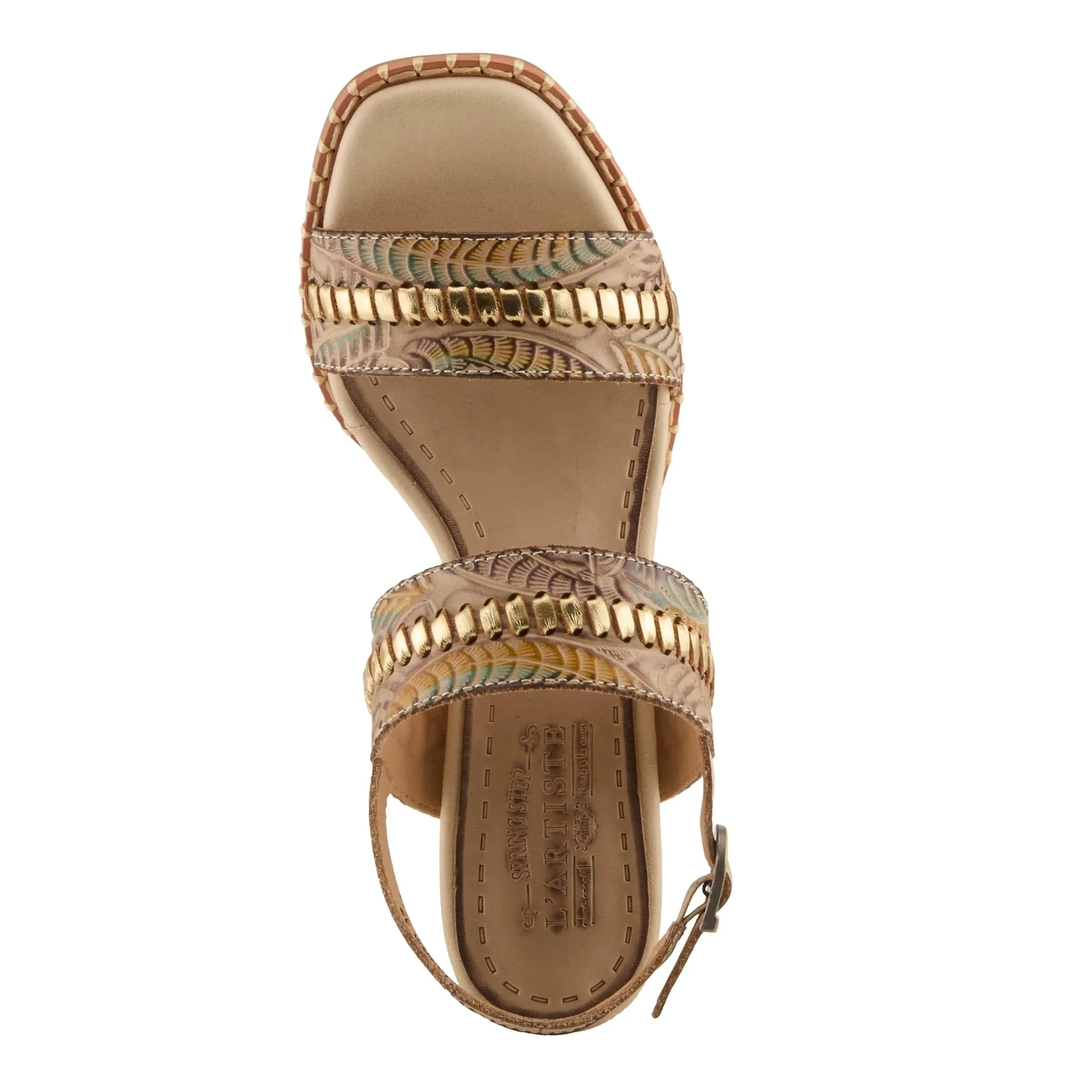 L'Artiste Women's Starstud Heeled Sandals- Beige Multi - Image 4