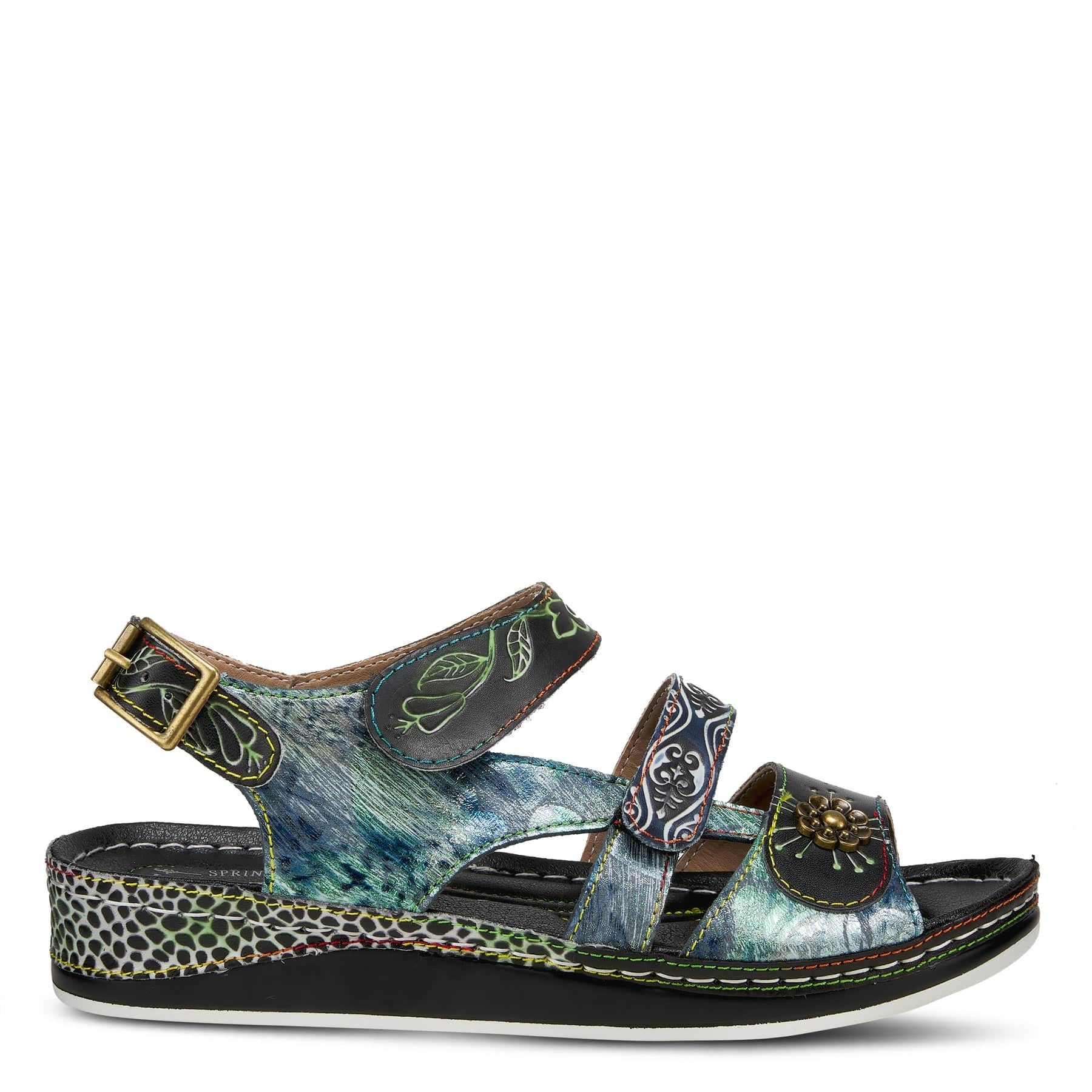 L'Artiste Women's Sumacah Sandals- Black Multi