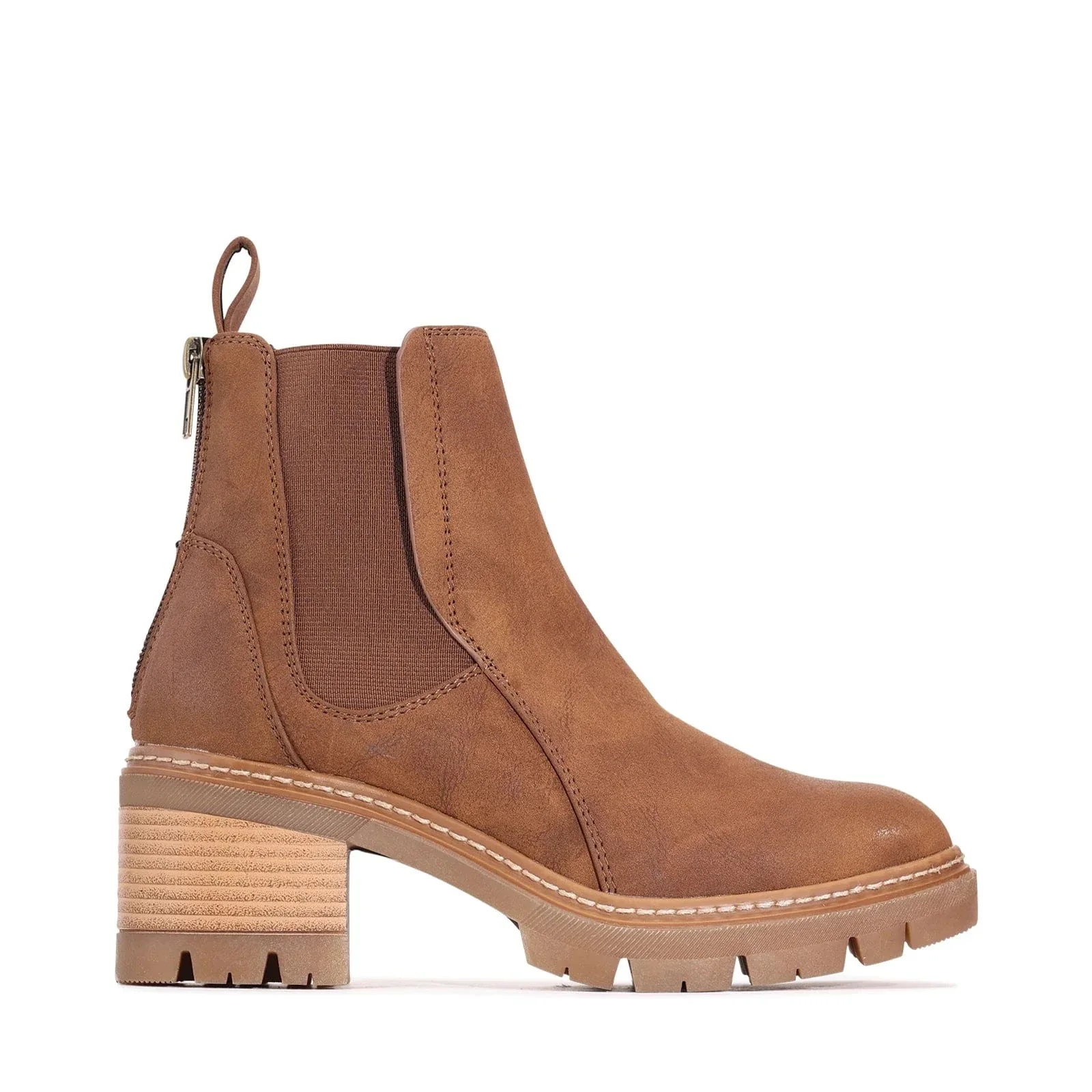 Los Cabos Women's Bita Heeled Chelsea Boots- Hazelnut