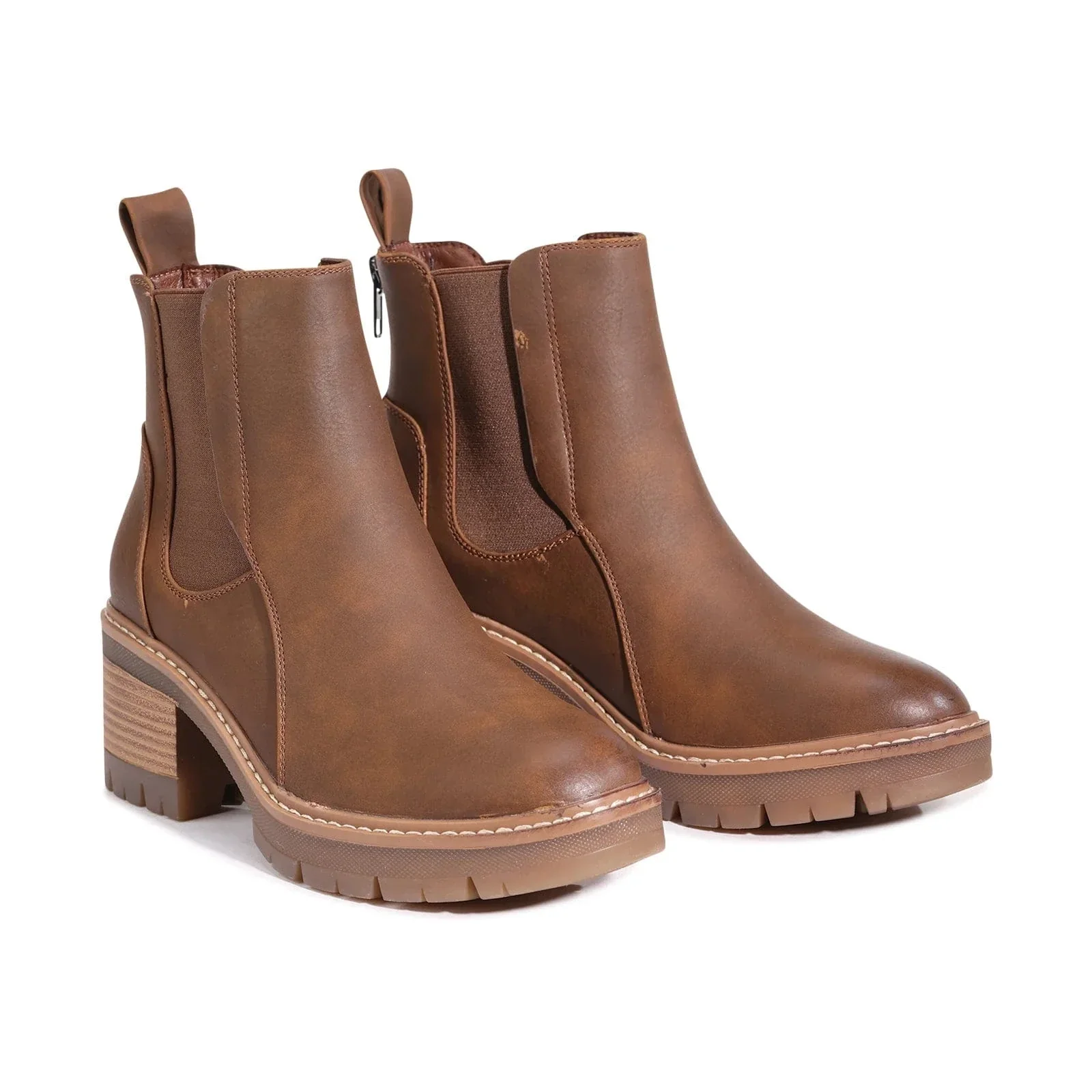 Los Cabos Women's Bita Heeled Chelsea Boots- Hazelnut - Image 3