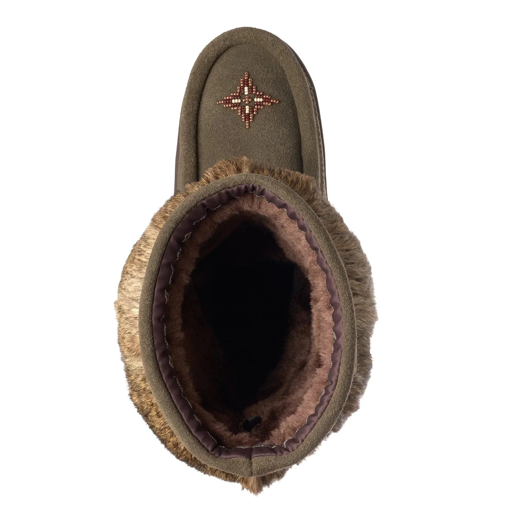 Manitobah Mukluks Suede Waterproof Half Mukluks- Olive - Image 4