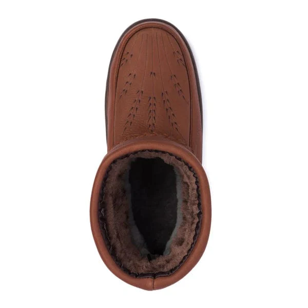 Manitobah Mukluks Tamarack Low Leather Waterproof Mukluks- Grain Mukluk/Tan - Image 4