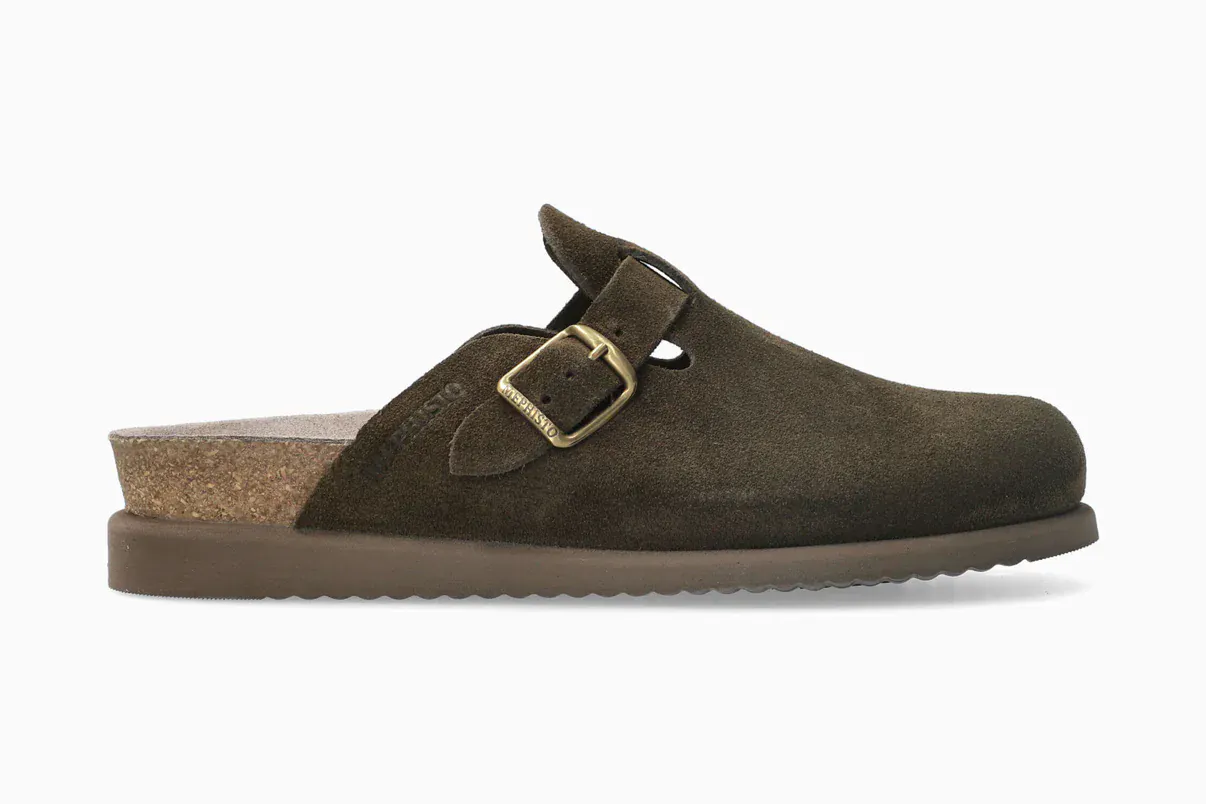 Mephisto Women's Halina Open Heeled Clogs- Moss